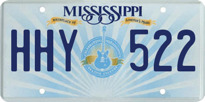MS license plate HHY522