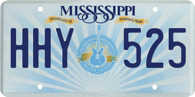 MS license plate HHY525