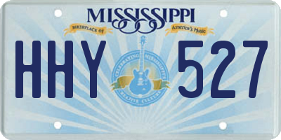 MS license plate HHY527