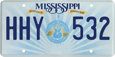 MS license plate HHY532