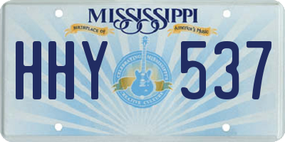 MS license plate HHY537