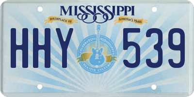 MS license plate HHY539