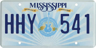 MS license plate HHY541
