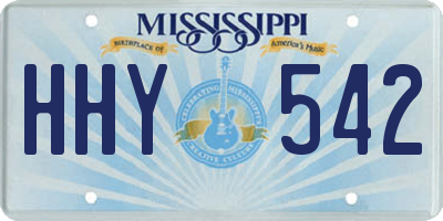 MS license plate HHY542