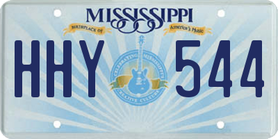 MS license plate HHY544