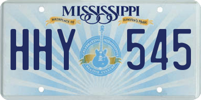 MS license plate HHY545