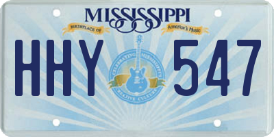 MS license plate HHY547