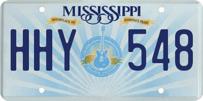 MS license plate HHY548