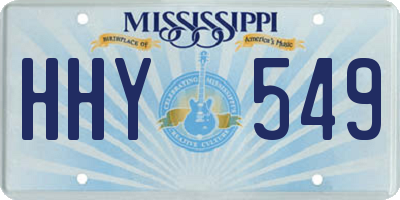 MS license plate HHY549