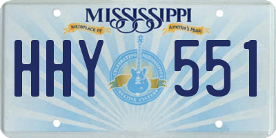 MS license plate HHY551