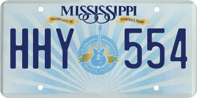 MS license plate HHY554