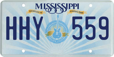 MS license plate HHY559