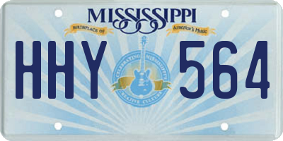MS license plate HHY564