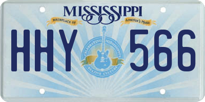MS license plate HHY566