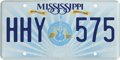 MS license plate HHY575
