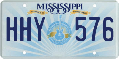 MS license plate HHY576