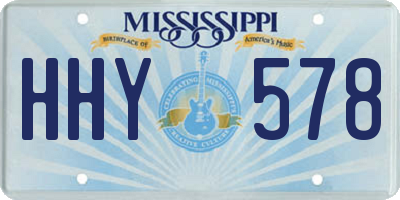 MS license plate HHY578