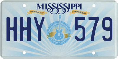 MS license plate HHY579