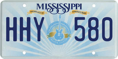 MS license plate HHY580