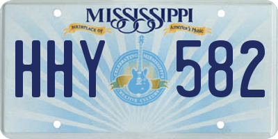 MS license plate HHY582