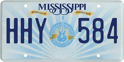 MS license plate HHY584