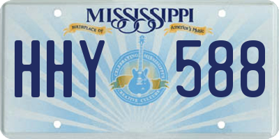 MS license plate HHY588