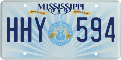 MS license plate HHY594