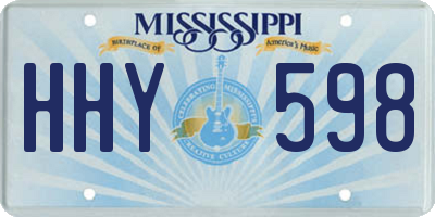 MS license plate HHY598