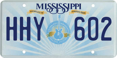 MS license plate HHY602
