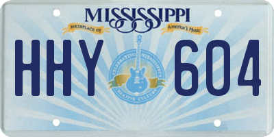 MS license plate HHY604