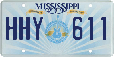 MS license plate HHY611