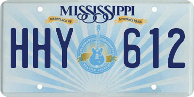 MS license plate HHY612