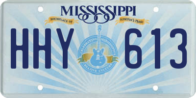 MS license plate HHY613