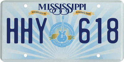 MS license plate HHY618