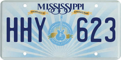 MS license plate HHY623
