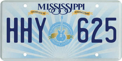 MS license plate HHY625