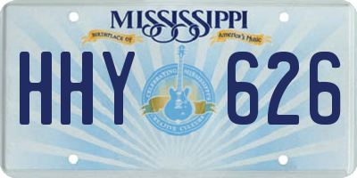 MS license plate HHY626