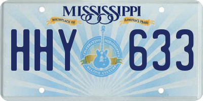 MS license plate HHY633
