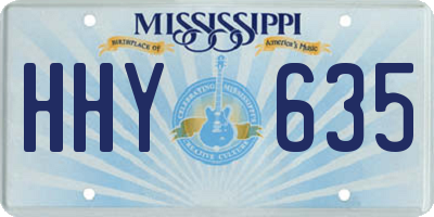 MS license plate HHY635
