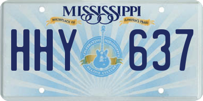 MS license plate HHY637
