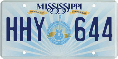 MS license plate HHY644
