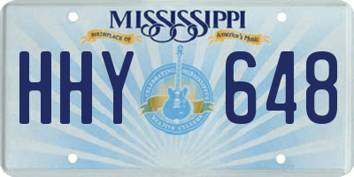 MS license plate HHY648
