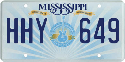 MS license plate HHY649