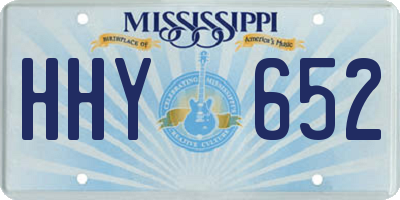 MS license plate HHY652