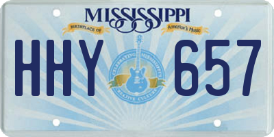 MS license plate HHY657
