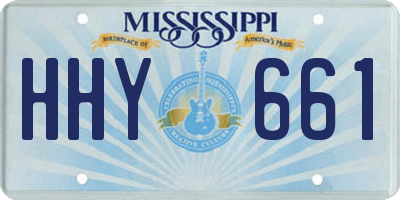 MS license plate HHY661