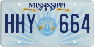 MS license plate HHY664