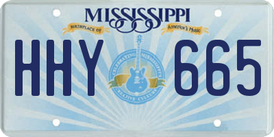 MS license plate HHY665