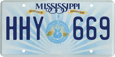 MS license plate HHY669