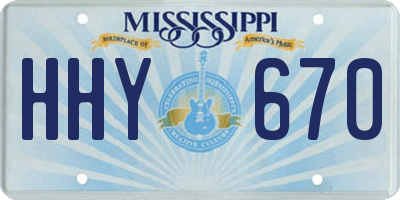 MS license plate HHY670
